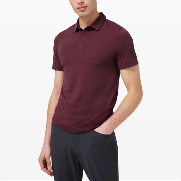 Lululemon Evolution Polo Cassis Slim Fit Size Large - Picture 1 of 15